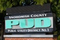 Snohomish County PUD sign in Everett Washington