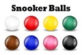 Snooker balls set on a white background Royalty Free Stock Photo