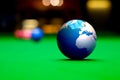 Snooker balls on table Royalty Free Stock Photo