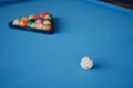 Snooker, billard or Pool table arrangement Royalty Free Stock Photo