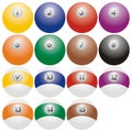 Snooker or billiard balls