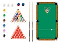 Snooker, Pool, sport icons Royalty Free Stock Photo