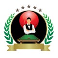 Snooker sport design, logo snooker Royalty Free Stock Photo