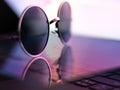 snooky round sunglass frame isolated stock image. Royalty Free Stock Photo