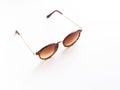 snooky round sunglass frame isolated stock image.