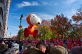 Snoopy Balloon at Thanksgiving Parade in NYC. Macy`s Parade in Manhattan