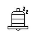 Snooze icon vector isolated on white background, Snooze sign , line and outline elements in linear style