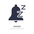 snooze icon on white background. Simple element illustration from Miscellaneous concept