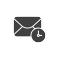 Snoozed email vector icon Royalty Free Stock Photo