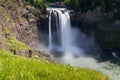 Snoqualmie falls in summer from upper view at Washington State Royalty Free Stock Photo