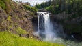 Snoqualmie falls in summer from upper view at Washington State Royalty Free Stock Photo