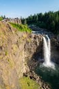 Snoqualmie Falls in Washington State, just outside of Seattle, is a famous waterfall Royalty Free Stock Photo