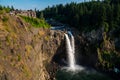 Snoqualmie Falls in Washington State, just outside of Seattle, is a famous waterfall Royalty Free Stock Photo