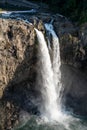 Snoqualmie Falls in Washington State, just outside of Seattle, is a famous waterfall Royalty Free Stock Photo