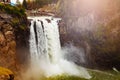 Snoqualmie Falls waterfall closeup Washington, USA Royalty Free Stock Photo