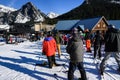 Summit at Snoqualmie ski lift line on a beautiful sunny winter day