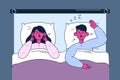 Snore, insomnia, bad sleep concept Royalty Free Stock Photo