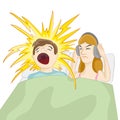 Snoring Husband Royalty Free Stock Photo