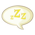 Snoring icon, cartoon style