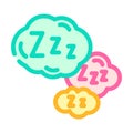 snoring sleep night color icon vector illustration Royalty Free Stock Photo