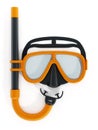 Snorkel and diving mask. 3D illustration