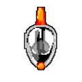 snorkel diving mask game pixel art vector illustration Royalty Free Stock Photo