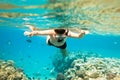 Snorkeler. Red sea Royalty Free Stock Photo