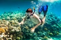 Snorkeler. Red sea Royalty Free Stock Photo