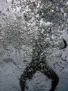 Snorkeler Silohutte Bubbles, Caribbean, Puerto Rico