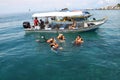 Snorkelers in Perhentian Island Royalty Free Stock Photo