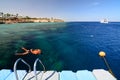 Snorkeling on the coral reef. Sharm El Sheikh. Red Sea. Egypt