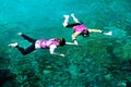 Snorkeling couple