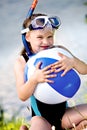 Snorkeling girl Royalty Free Stock Photo