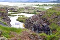 Snorkeling at Silfra rift, cold waters in Iceland