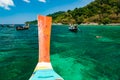 Snorkeling spot where boat dock and let traveller snorkling around to see colorful coral and marine life under water