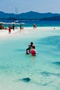 Snorkeling tourists Relax on the beach