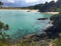 Snorkeller in Matai Bay near Mangonui, Northland, New Zealand Royalty Free Stock Photo