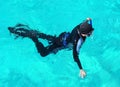 Snorkelling diver