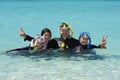 Snorkelling Family Royalty Free Stock Photo