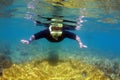 Snorkelling on Great Barrier Reef Royalty Free Stock Photo