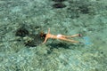 Snorkelling in the Maldives Royalty Free Stock Photo