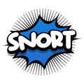 snort Comic book explosion bubble vector illustration