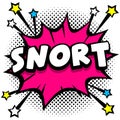 snort Pop art comic speech bubbles book sound effects