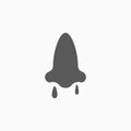 Snot icon, runny nose vector