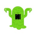 Snot monster. green mucous Mucus character. Vector illustration Royalty Free Stock Photo