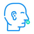 snot nose color icon vector illustration flat