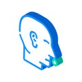 snot nose isometric icon vector illustration color