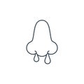 snot vector icon. snot editable stroke. snot linear symbol for use on web and mobile apps, logo, print media. Thin line