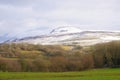 Ingleborough Mountain in winter.