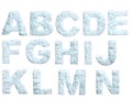 Snow alphabet